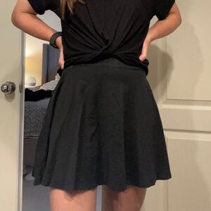 Victoria's Secret PINK Black High-Waisted Skater Skirt